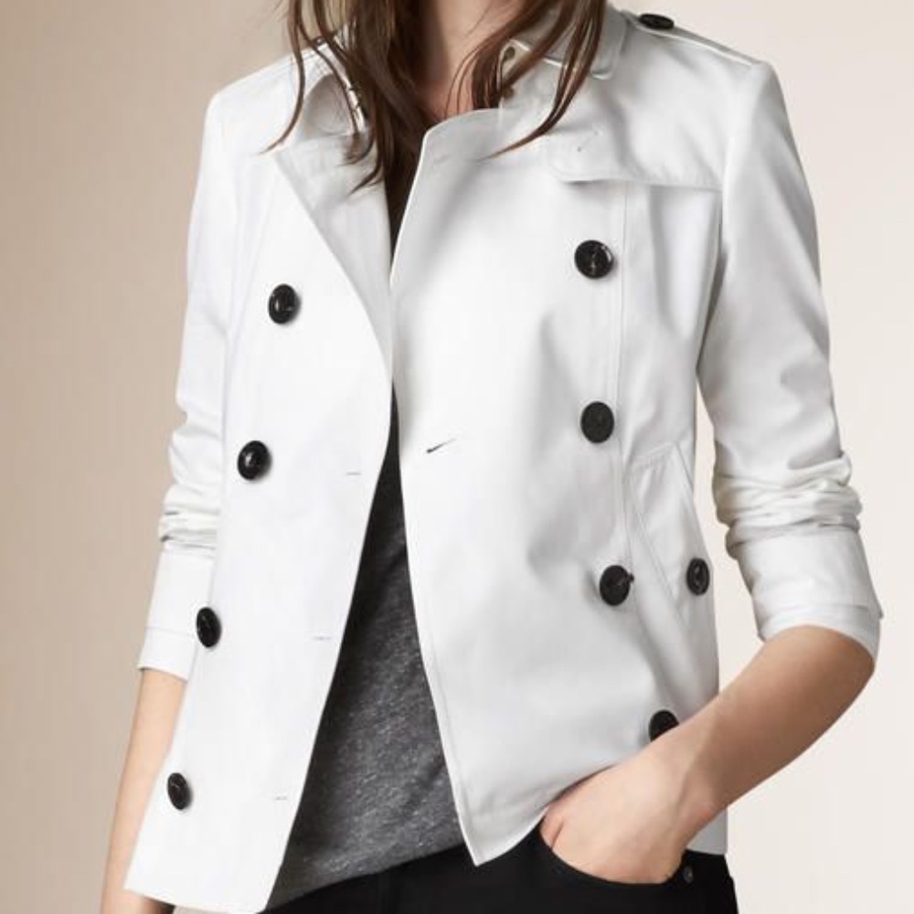 Burberry 795 Burberry Brit Cotton Poplin Trench Jacket